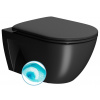 GSI PURA ECO závesná WC misa, Swirlflush, 36x55cm, čierna dual-mat SPH 880726