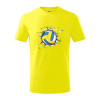 Volejbal lopta v triku - Tričko detské bavlnené - 104-110cm / 3-4 roky ( Citrónová )