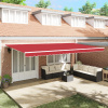 zahrada-XL Ručná Vysúvacia Markíza Červená 600x300 cm, vidaXL Náhradná Textília na Markízu pre Rám 6x3 m Červená 3331677