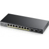 Zyxel GS1100-10HP v2, unmanage PoE 8x Gigabit, 2x Fiber Uplink, 130 Watt PoE GS1100-10HP-EU0102F