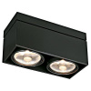 SLV Technik KARDAMOD SURFACE SQUARE ES111 DOUBLE 2xGU10, stropné, cierne - LI117110