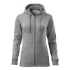 MALFINI Mikina Trendy Zipper 411 na zip, dámská MAL-4111212 XS Melír šedá tmavá