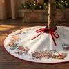 Koberec pod vianočný stromček so vzorom Mikuláša a sobov 90 cm