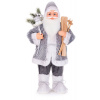 Dekorácia MagicHome Vianoce, Santa stojaci, s lyžami, 60 cm