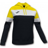 Joma Dámska mikina CREW IV HOODIE SWEATSHIRT BLACK-YELLOW Veľkosť: XS