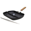 TOGNANA Country Chic 34 x 24 cm - nepriľnavá diamantová grilovacia panvica s teplomerom a kliešťami