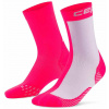 CEP Core Run Edition Half&Half Socks Mid Cut vysoké ponožky dámské Barva: pink/lilac, Velikost: II