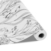 Vevor Samolepiaca tapeta 45cm × 10m, biela linková botanika, vodotesná BZCCBZJKD404WXD03001V0