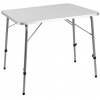 Casaria 101446 Záhradný stôl strieborný, hliník, 80x60x50/69cm sklápací