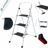 Skladací rebrík ePlatinum oceľový 3-stupňový, nosnosť 150 kg