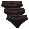 3PACK dámske nohavičky Tommy Hilfiger čierne (UW0UW06338 0R8) M