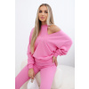 Legínovo 3-dielna súprava mikina + top + legíny červená Farba: Svetloružová, Veľkosť: UNI