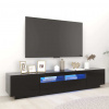 zahrada-XL TV skrinka s LED svetlami čierna 200x35x40 cm 3081907