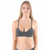 GINA Dámska bezšvová športová podprsenka s vycpávkami | 07021P - šedá biela, M/L