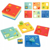 Montessori Tooky Toy puzzle Tvary a farby Zvieratá 6 dosiek