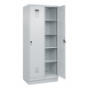 Skriňa na bielizeň C+P Cabo-Plus, 2 oddelenia, 800 x 500 x 1950 mm, sivá, s podstavcom