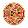 Hodiny - Veľké hodiny PIZZA na stenu v tvare pizze 48 cm (Hodiny - Veľké hodiny PIZZA na stenu v tvare pizze 48 cm)