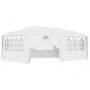 zahrada-XL Profesionálny párty stan+bočné steny 4x6 m, biely 90 g/m² 48527