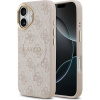 Guess PU Leather 4G Gold Frame MagSafe Zadný Kryt pre iPhone 17 Pink