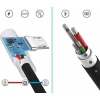 Interlook AM30 | Micro-USB 2M | Uhlový kábel USB na nabíjanie telefónu | Rýchle nabíjanie 3.0 2.4A Modrý