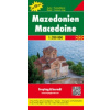 Nordmazedonien, Autokarte. Makedonija. Macedonie. Macedoine. Macedonia