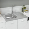 zahrada-XL Kuchynský drez s odkvapkávačom, strieborný 800x600x155 mm, oceľ 147233