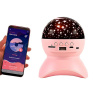 Nočný LED projektor hviezd s USB Vyber barvu :: Růžová