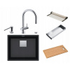 Franke KNG 110-52 onyx + batéria + dávkovač + (Franke KNG 110-52 onyx + batéria + dávkovač +)