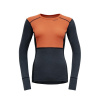 Tričko DEVOLD Lauparen Merino 190 Shirt Wmn Coral/Night/Ink L