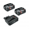 BOSCH Základná súprava 18 V (2× PBA 18V 2,5 Ah + AL 18V-44) - 1600A031T5