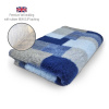 DRYBED Premium Vet Bed Patchwork svetlomodrý 150 x 100 cm