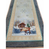 Behun na stol - Béžová, krémová behúň, hnedé odtiene, odtiene šedej, viacseklári 100 x 40 cm (Gobelin Jacquard Tread 40x100 cm s jeleňom)