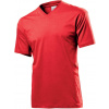 Tričko STEDMAN CLASSIC V-NECK MEN Scarlet červená XXL
