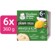 GERBER Organic 100 % rastlinný dezert mango a kiwi s kokosovým mliekom 6× (4× 90 g)