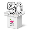 Na výber číslice 1–99 - balón v tvare čísla strieborný: 50