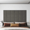 vidaXL Nástenné panely 12 ks tmavosivé 30x30 cm zamatové 1,08 m² 343808