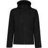 Regatta Professional Bunda s kapucí Venturer TRA 701, softshellová COT36A70180803-black/black L Černá/černá