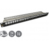 Modulárny neosadený patch panel Solarix 24 portov čierny 1U SX24M-0-STP-BK-UNI-N (SX24M-0-STP-BK-UNI-N)
