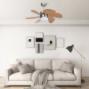 Stropný Ventilátor S Osvetlením 76 Cm Tmavohnedý
