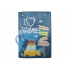 Obal na pas I Love Travel Farba: Tmavo modrá