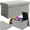 Taburet potiahnutý látkou 76x38x38cm Ruhhy 26131 svetlošedý