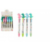 Ceruzka/pero dinosaurus šesť farieb plast 17cm 4 farby 36ks v boxe