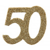 Konfety 50 zlaté trblietavé 6ks 7cm