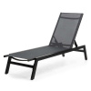 LECTUS SHELLY polohovateľné záhradné lehátko, grafit