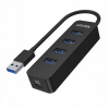 Unitek USB-A hub, 4 porty USB 3.1, aktívny, 10 W