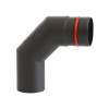DARCO Dymovod koleno pevné 80/90 s čistiacim otvorom, s tesnením, oceľ čierna balené DARCO Dymovod koleno pevné 80/90 s čistiacim otvorom, s tesnením, oceľ čierna balené