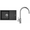Set Sinks G4274XC (dřez Linea 780 XC Metalblack 74 + baterie Vitalia Chrom - lesklý)