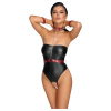 Cottelli Bondage - lesklé body a putá na ruky (čierne) - L