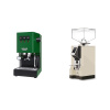 Gaggia New Classic EVO, green + Eureka Mignon Specialita, CR cream