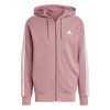 adidas Essentials French Terry 3-Stripes Zip pánska mikina Preloved Crimso M